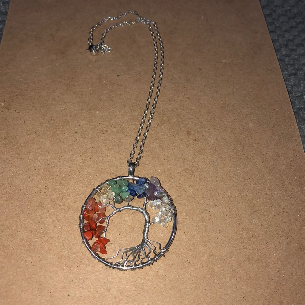 Tree of life rock beaded necklace